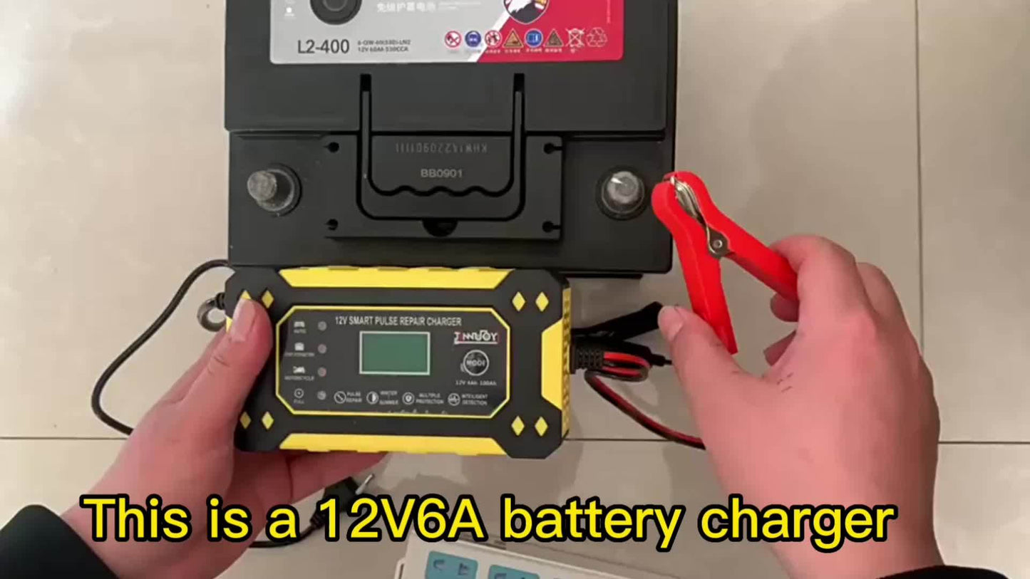 12V 6A Car Battery Chargng, Smart Battery Trickle Charging Automotive Battery With Temperature Compensatio