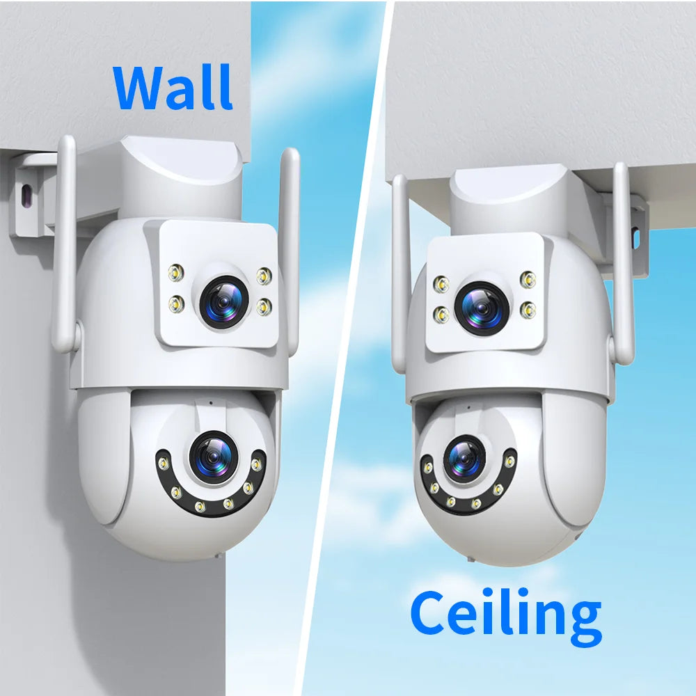Jooan 4K 8MP HD Wifi Κάμερα PTZ Εξωτερικού Χώρου 5G Wifi Διπλός Φακός Κάμερες Ασφαλείας IP 5X Zoom AI Παρακολούθηση ONVIF Κάμερα Παρακολούθησης CCTV