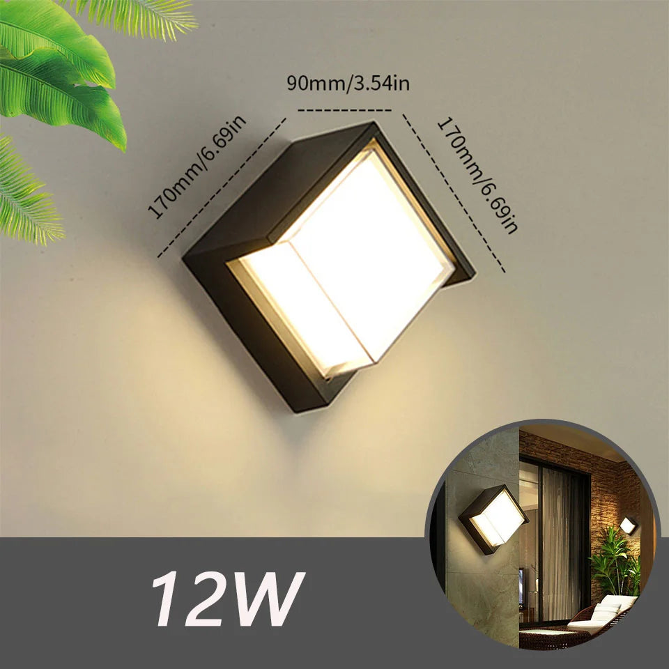 Led Outdoor Wall Light Waterproof IP66 Led Outdoor Lighting Porch Lights Balcony Garden Lights Outdoor Wall Lamp garden lights