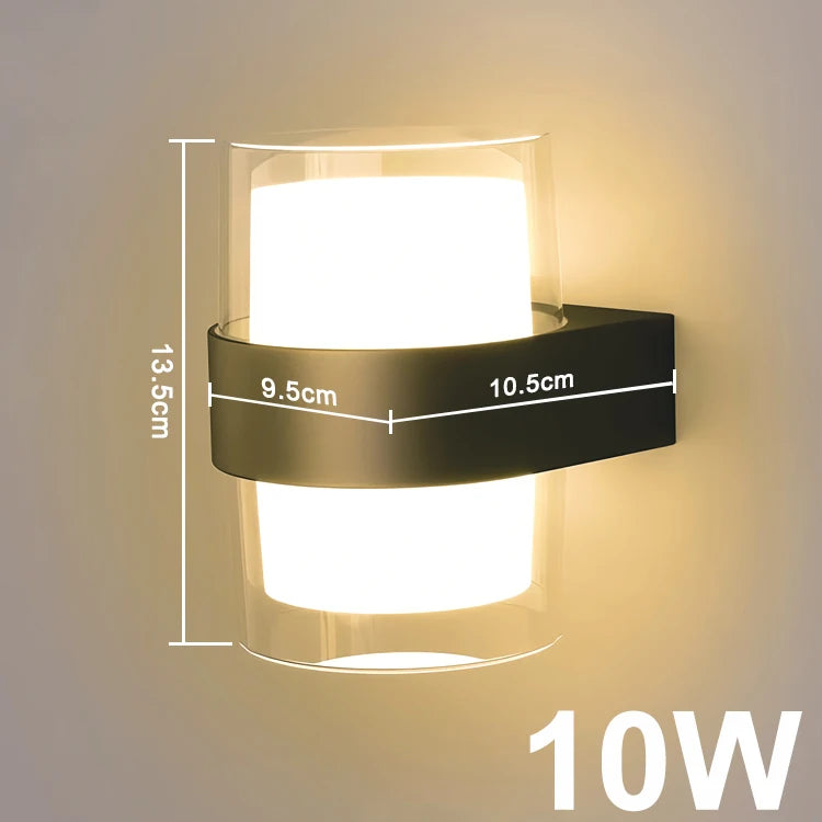 Φωτιστικό Τοίχου LED 220V, Φωτιστικό Κομοδίνου Υπνοδωματίου, Σαλόνι, Μπαλκόνι, Φωτιστικό Τοίχου Διαδρόμου, Απλίκα Τοίχου, Διακόσμηση Σπιτιού, Εξωτερικό Φωτιστικό