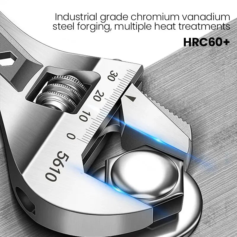 Εργαλείο ρυθμιζόμενο κλειδί AIRAJ 8 ιντσών, σχεδιασμός μπάνιου με ανοιχτό στόμα, συσκευασία οικιακής κόλλας, αντιολισθητικό και ανθεκτικό εργαλείο