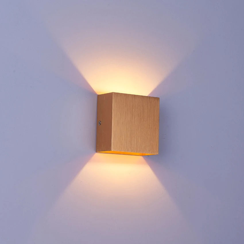 6W Aluminum Wall Lamps Simple Up and Down Wall Lights Indoor Wall Sconce For Bedroom Bedside Living Room Decorate Lighting YU03