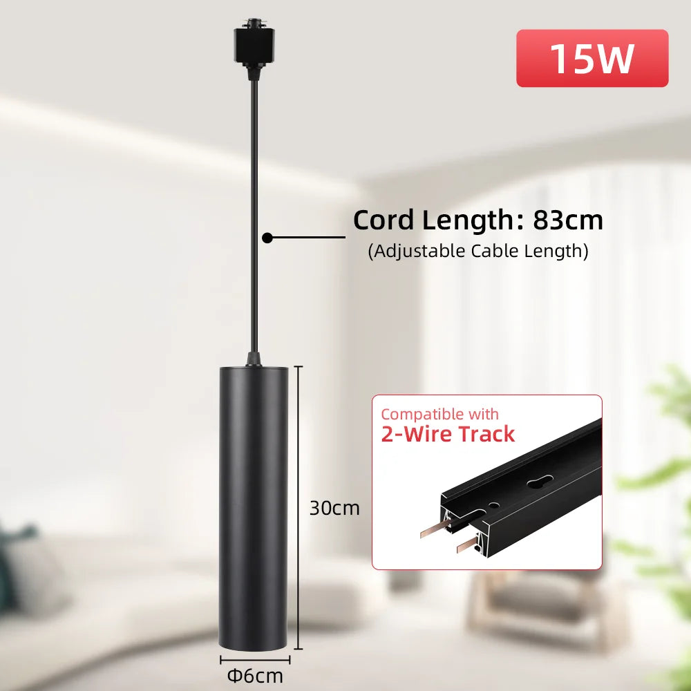 Φωτιστικό Οροφής Κρεμαστό Σποτ LED Ράγας 10W/15W 110V 220V Φωτισμός Ράγας Κρεμαστό Φωτιστικό για Κουζίνα Σαλόνι Υπνοδωμάτιο