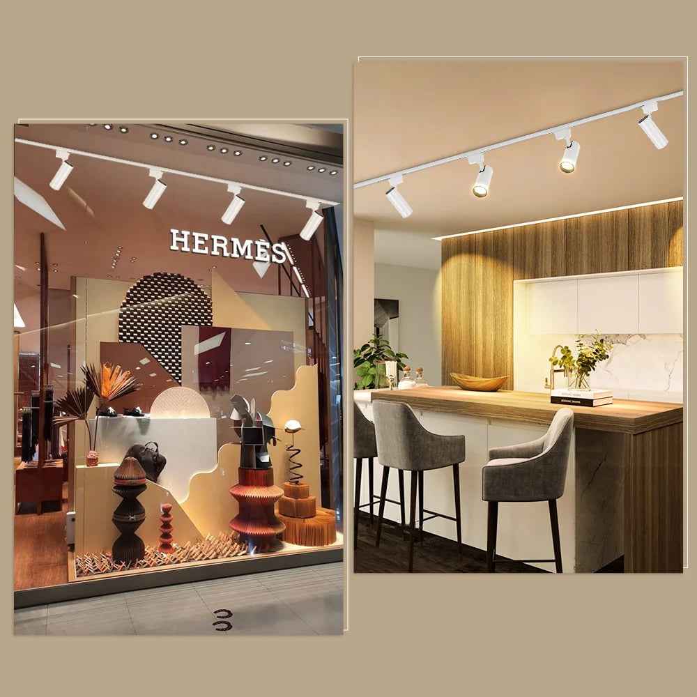 Φωτιστικό οροφής με ρυθμιζόμενο Spot Led Κρεμαστά φώτα ράγας Led σποτ για διακόσμηση σαλονιού Φωτιστικά ράγας τροχιάς ρυθμιζόμενης φωτεινότητας