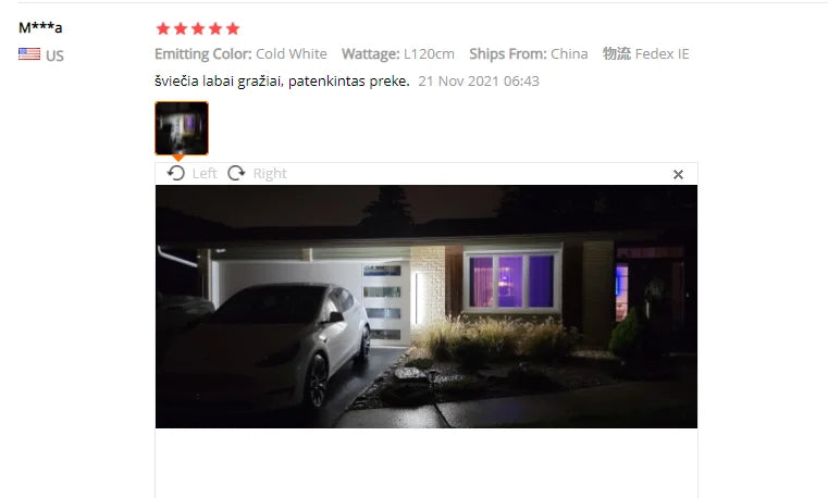 Waterproof outdoor wall light LED long wall light IP65 aluminum Garden villa porch decorative light 110V 220V outdoor  lighting