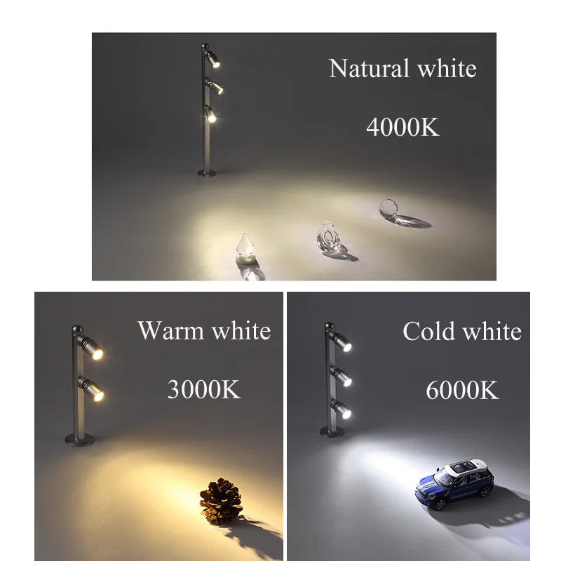 Φωτιστικό βιτρίνας LED 2W 3W 5W Ρυθμιζόμενοι προβολείς Έκθεσης LED Μίνι Φωτιστικό Οθόνης Κοσμημάτων για Καταστήματα Διαμαντιών 175/200/365MM