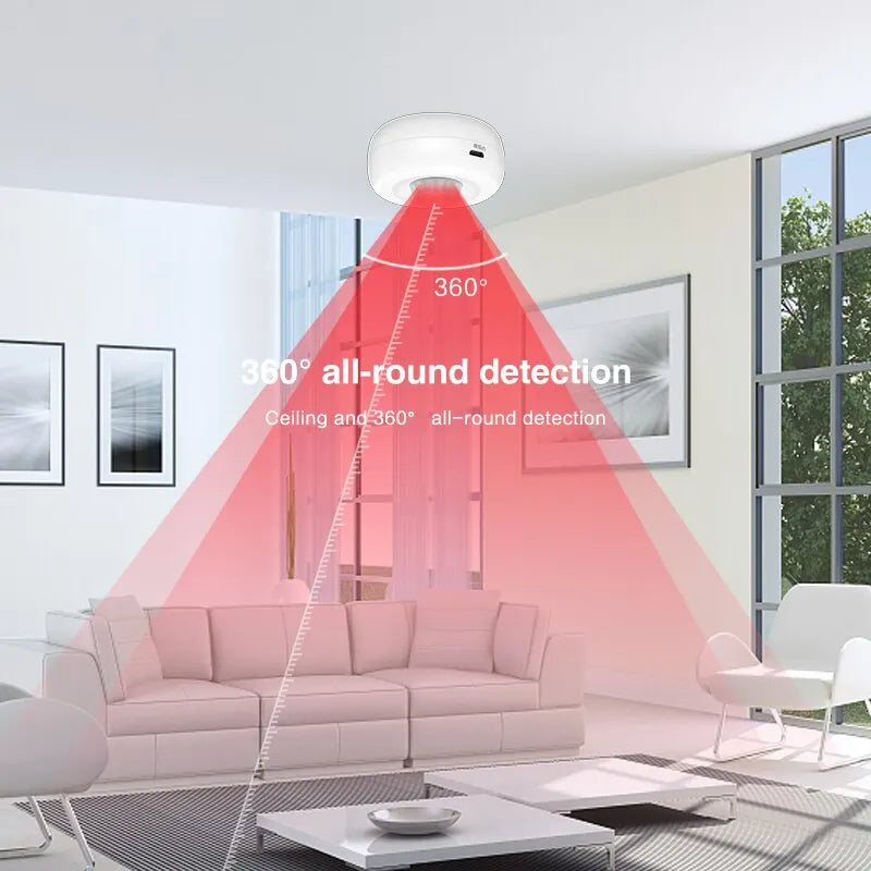 Αισθητήρας ανίχνευσης κίνησης Tuya WiFi Smart PIR, αισθητήρας συναγερμού ασφαλείας κατά διαρρηκτών, έλεγχος μέσω εφαρμογής Smart Life, υποστήριξη Alexa Google Home