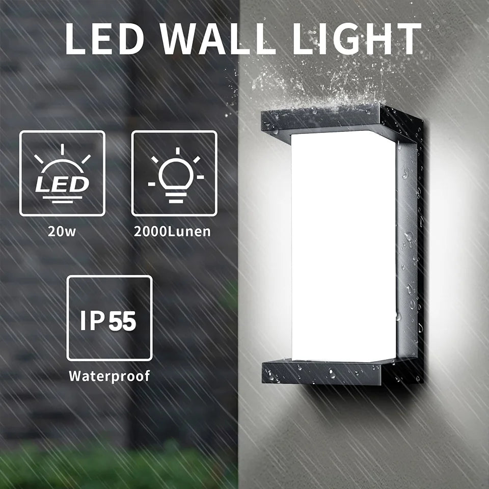 Motion Sensor LED Wall Lamp Light LED Outdoor Waterproof IP55 Wall Light Porch Garden Lights Living Room Street Stairs