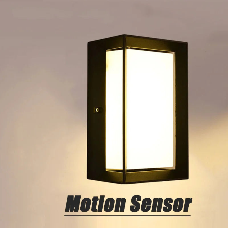 Motion Sensor LED Wall Lamp Light LED Outdoor Waterproof IP55 Wall Light Porch Garden Lights Living Room Street Stairs