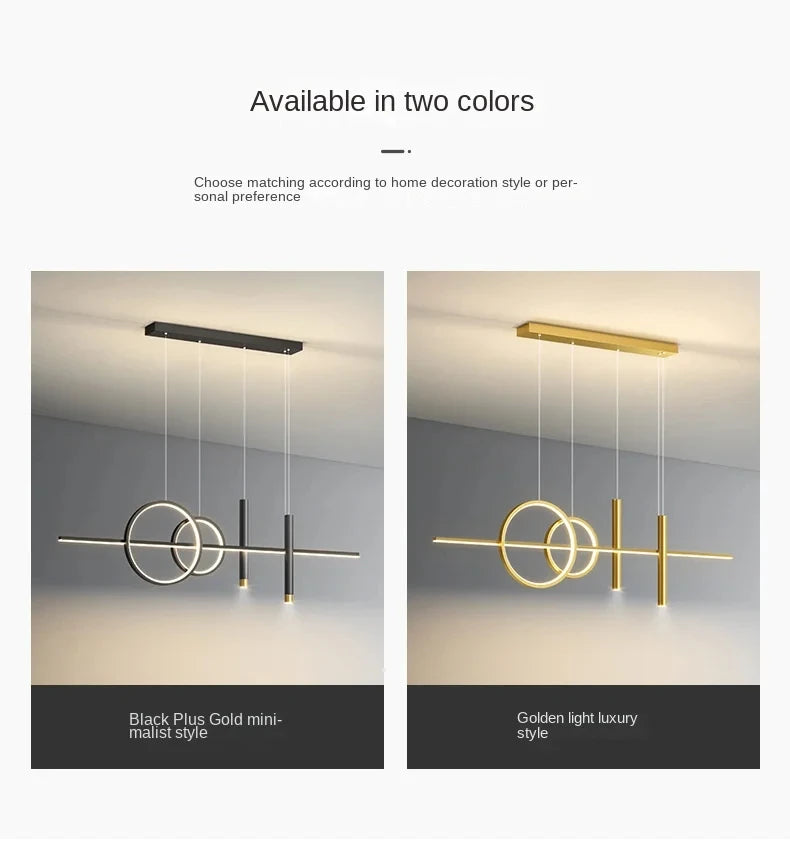 Modern Dining Room Pendant Lamp Nordic LED Ceiling Chandelier Light Luxury Minimalist Restaurant Tables Bar Counter Hanging Lamp