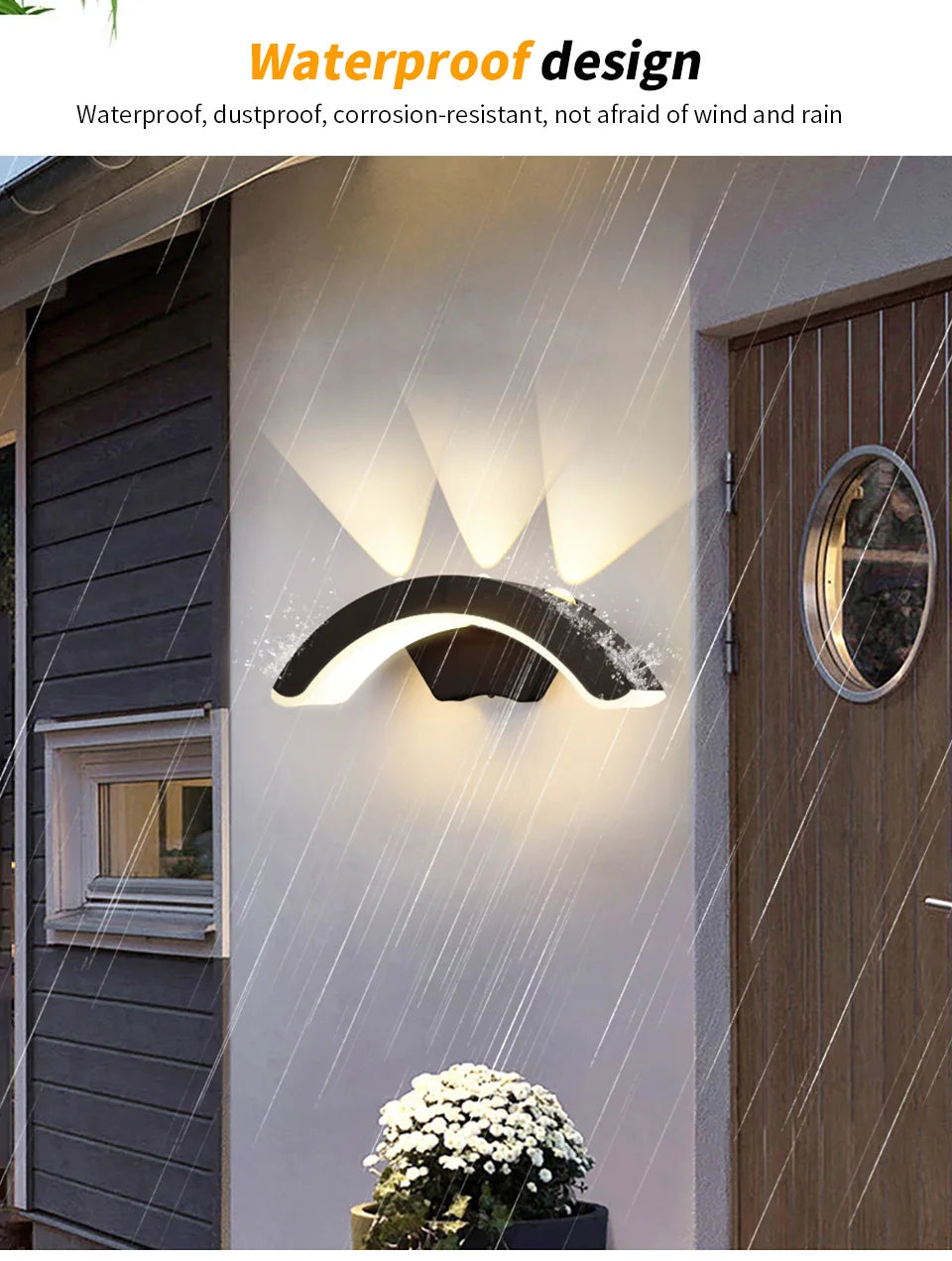 Outdoor Wall Light Waterproof IP66 Outdoor Lighting Porch Sconce Balcony Garden Outside Wall Lamp Vestibule Wall Lighting