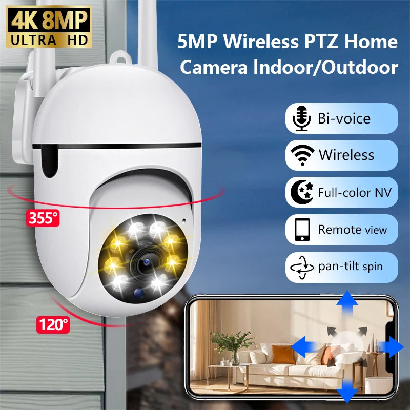 Κάμερα WiFi 1080P HD Εξαιρετική Έκδοση εσωτερικού-εξωτερικού χώρου Ασύρματη 360 Μοιρών