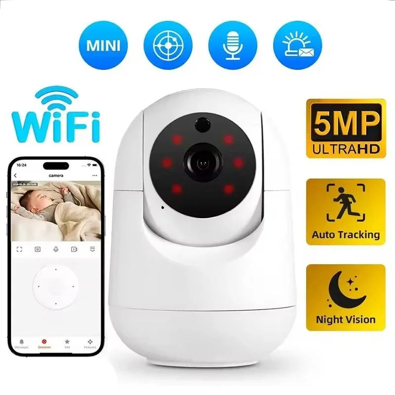 Κάμερα WiFi 5MP Έξυπνη Εσωτερική Ασύρματη IP Κάμερα Παρακολούθησης AI Ανίχνευση Αυτόματη Παρακολούθηση Μόνιτορ Μωρού Ασφαλείας