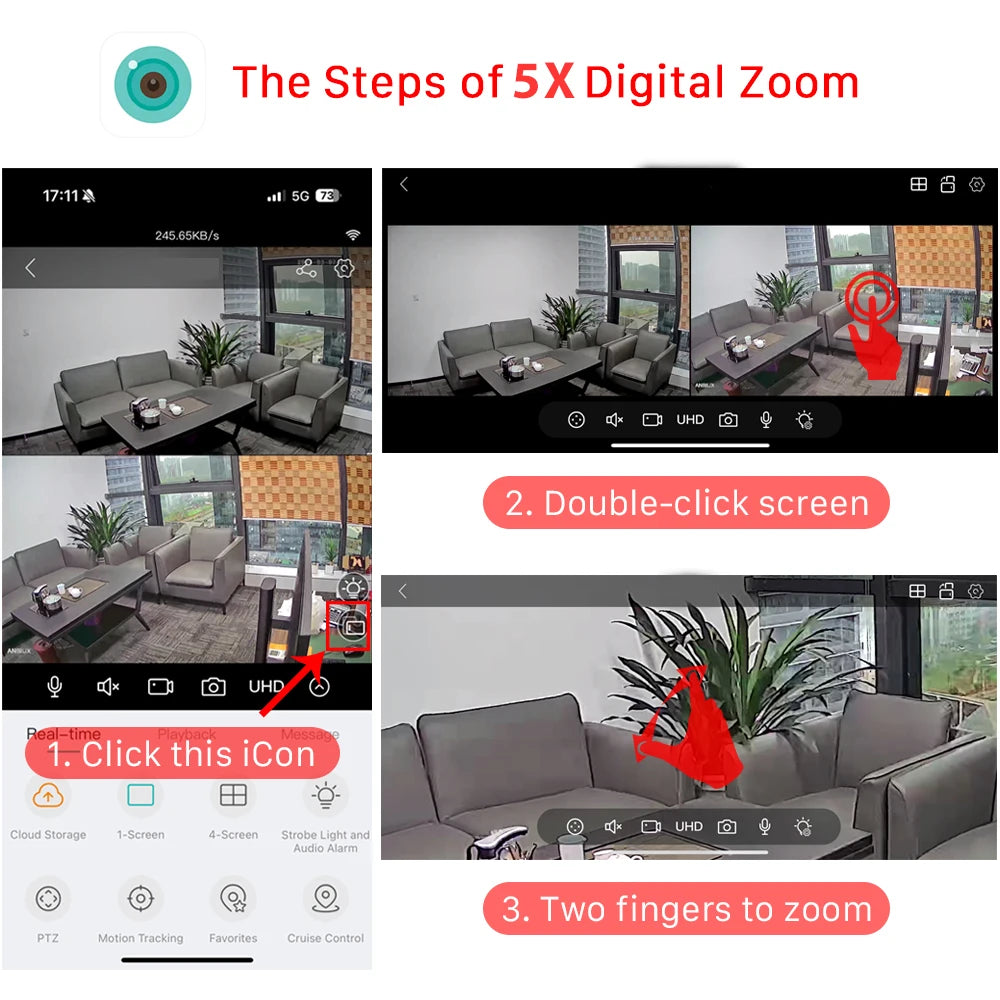 8MP 4K Wifi IP Camera Dual Lens Dual Screens Outdoor Surveillance Camera Black Human Detection Night Vision ICSEE Security CAM