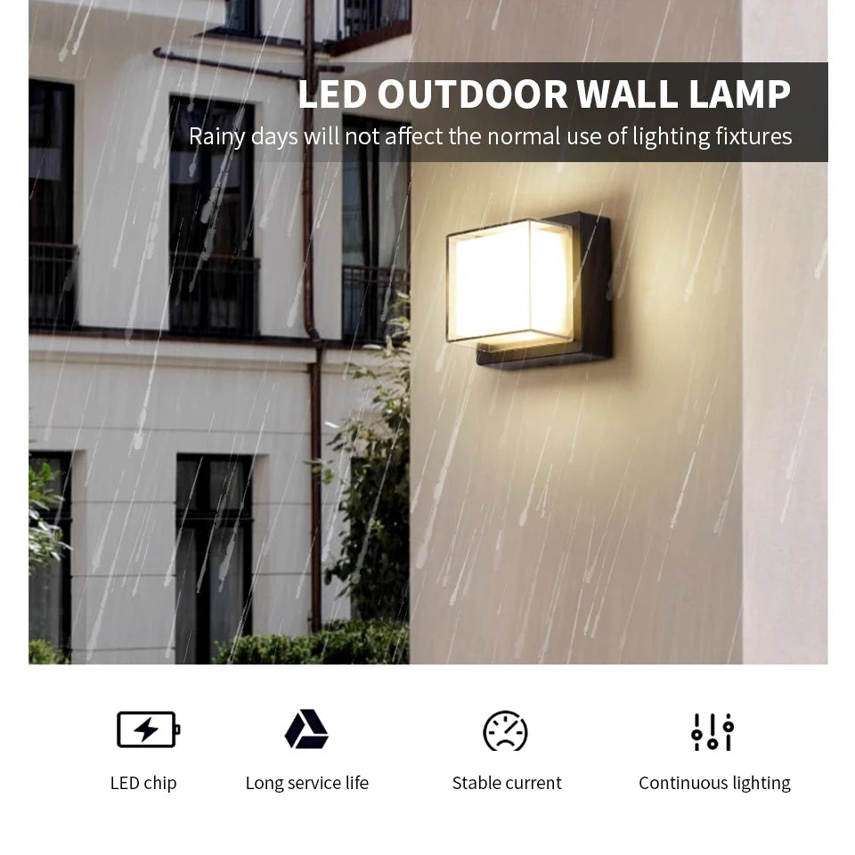 Led Outdoor Wall Light Waterproof IP66  Led Outdoor Lighting Porch Lights Balcony Garden Lights Outdoor Wall Lamp garden lights