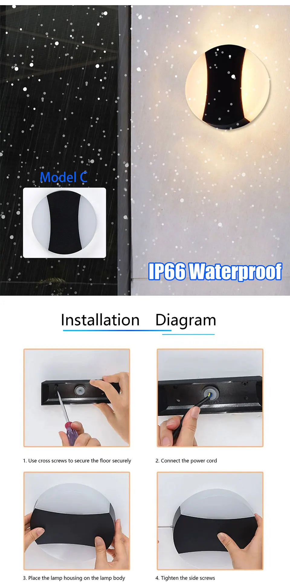 Led Outdoor Wall Light Waterproof IP66  Led Outdoor Lighting Porch Lights Balcony Garden Lights Outdoor Wall Lamp garden lights