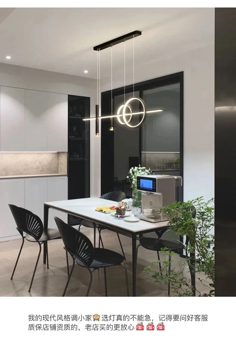 Modern Dining Room Pendant Lamp Nordic LED Ceiling Chandelier Light Luxury Minimalist Restaurant Tables Bar Counter Hanging Lamp