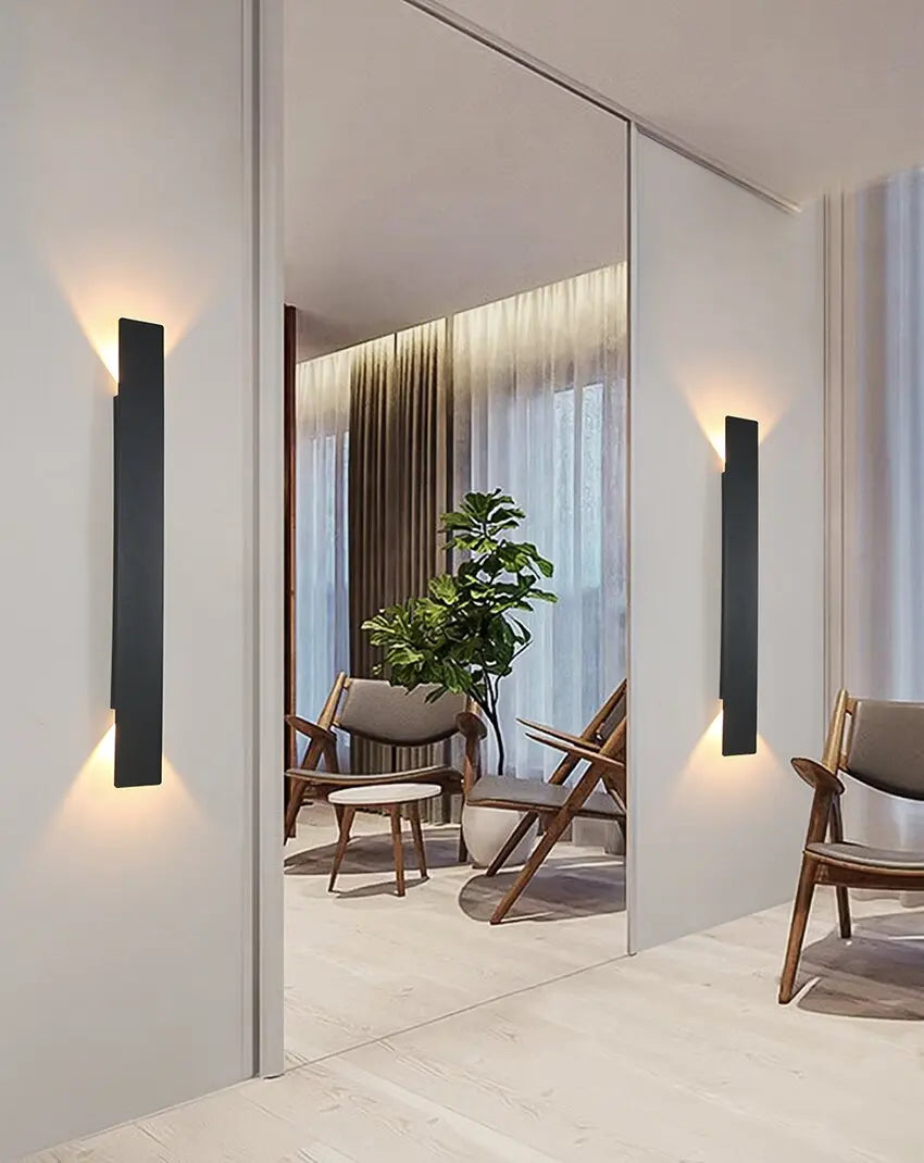 LED Wall Lamp Outdoor Waterproof Strip Wall Lights Porch Sign Lighting Courtyard Garden Decor Light Fixture Aluminum