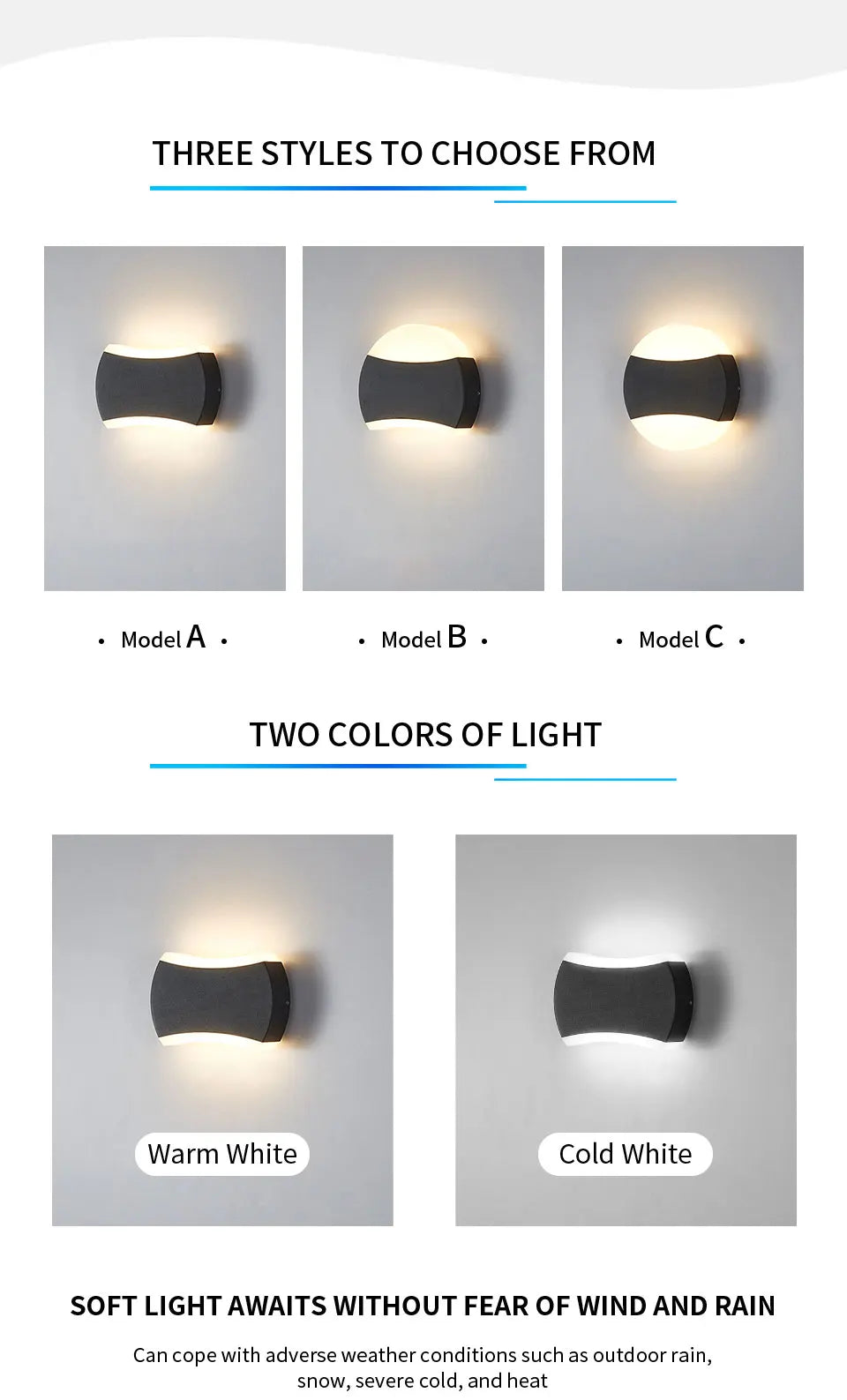 Led Outdoor Wall Light Waterproof IP66  Led Outdoor Lighting Porch Lights Balcony Garden Lights Outdoor Wall Lamp garden lights