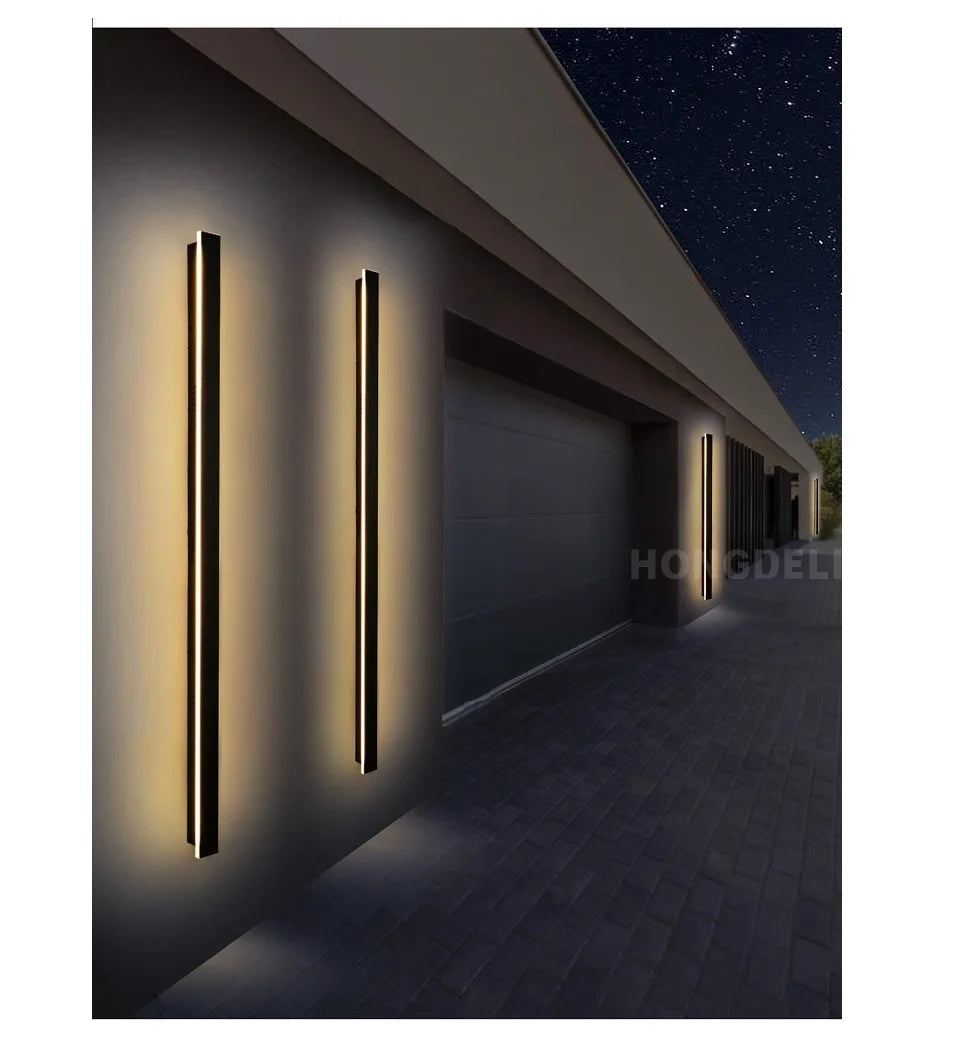 Waterproof outdoor wall light LED long wall light IP65 aluminum Garden villa porch decorative light 110V 220V outdoor  lighting