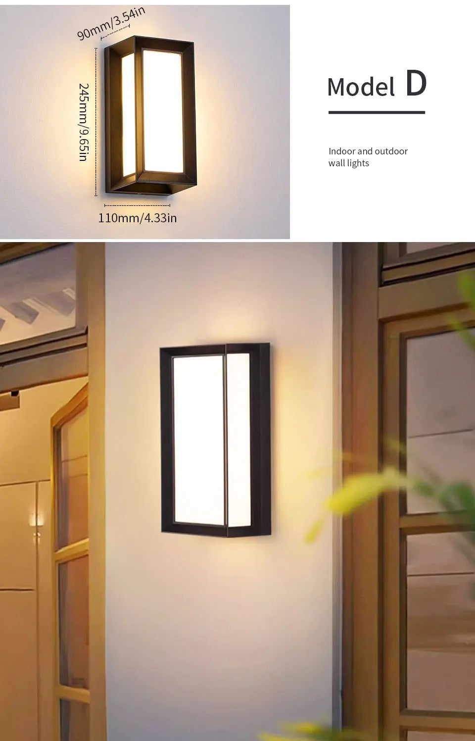 Motion Sensor LED Wall Lamp Light LED Outdoor Waterproof IP55 Wall Light Porch Garden Lights Living Room Street Stairs