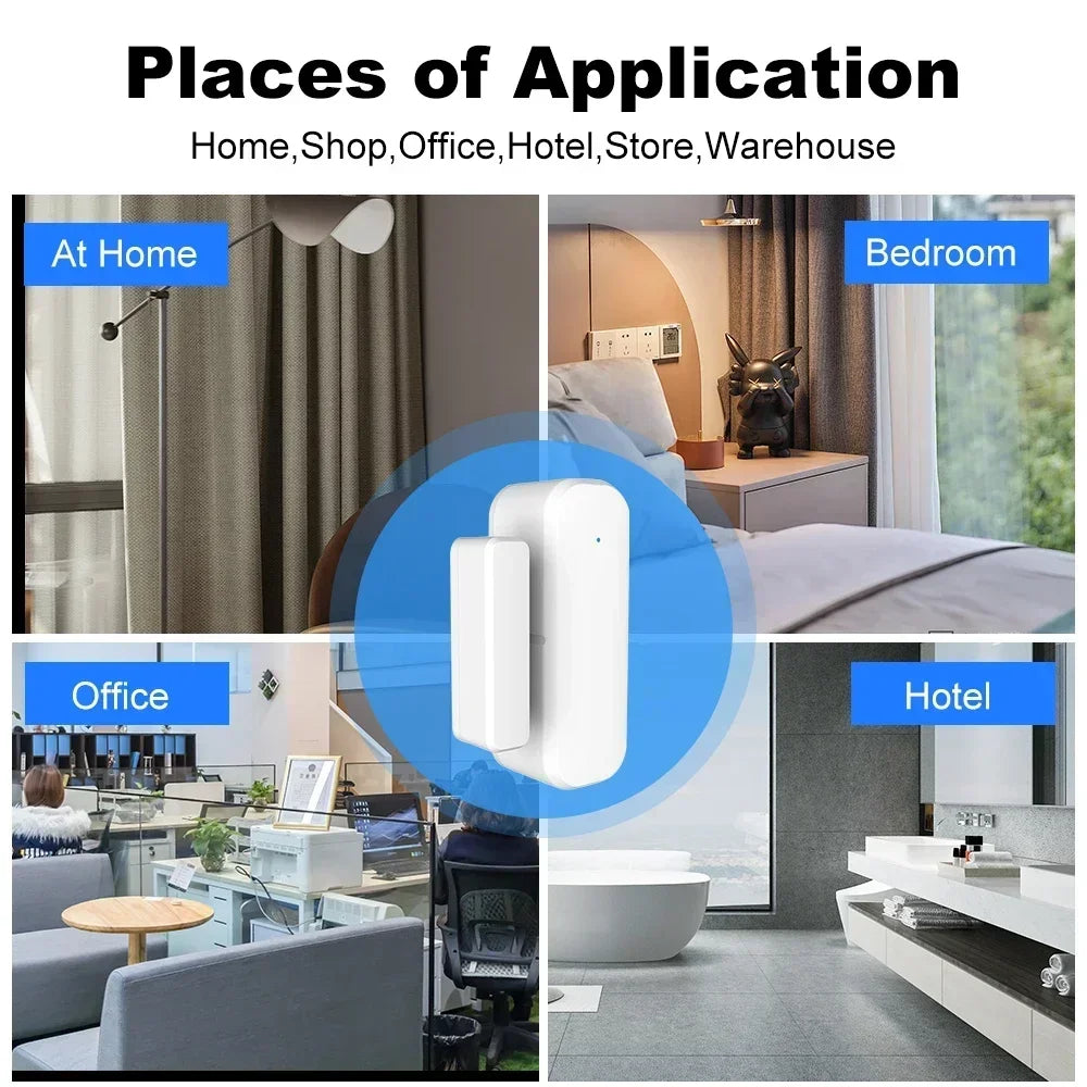 Zigbee 3.0 Αισθητήρας Πόρτας Παραθύρου Έξυπνο Σπίτι Ασφάλεια Μαγνητικός Ανιχνευτής Επαφής Απομακρυσμένος Συναγερμός APP για Alexa Google Home Απαιτείται Hub