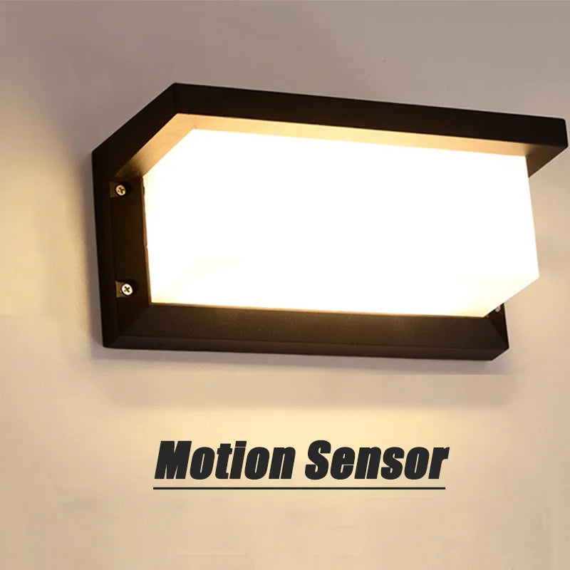 Motion Sensor LED Wall Lamp Light LED Outdoor Waterproof IP55 Wall Light Porch Garden Lights Living Room Street Stairs