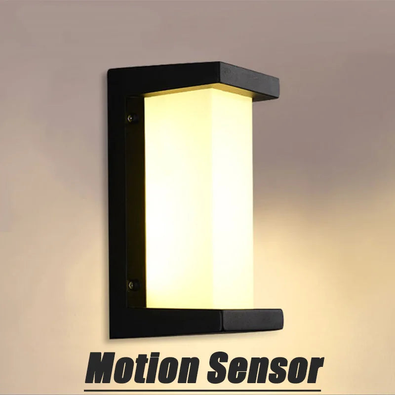 Motion Sensor LED Wall Lamp Light LED Outdoor Waterproof IP55 Wall Light Porch Garden Lights Living Room Street Stairs