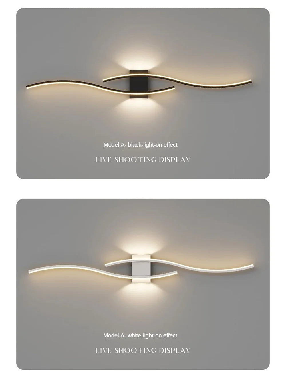 Modern Wall Lamp LED Black White Gold Background Decorative Light For Living Room Bedroom Bedside Indoor Lighting Fixture sconce