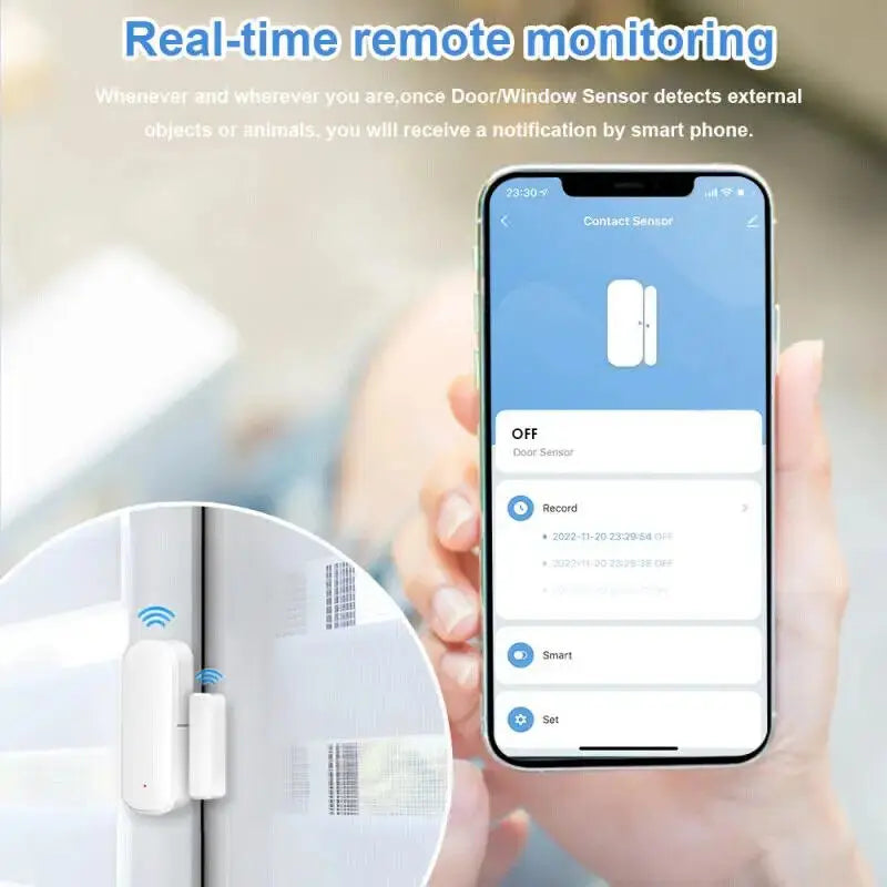 Zigbee 3.0 Αισθητήρας Πόρτας Παραθύρου Έξυπνο Σπίτι Ασφάλεια Μαγνητικός Ανιχνευτής Επαφής Απομακρυσμένος Συναγερμός APP για Alexa Google Home Απαιτείται Hub