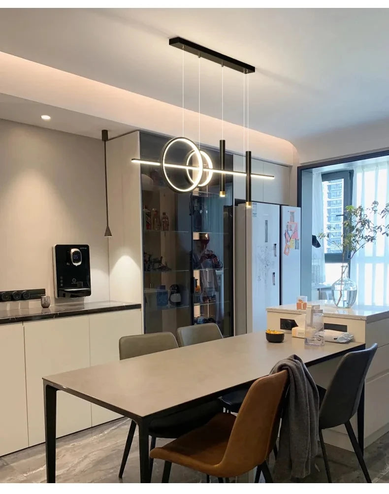 Modern Dining Room Pendant Lamp Nordic LED Ceiling Chandelier Light Luxury Minimalist Restaurant Tables Bar Counter Hanging Lamp