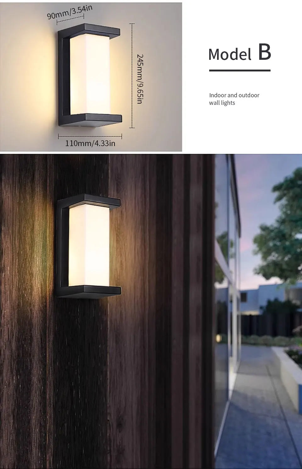 Motion Sensor LED Wall Lamp Light LED Outdoor Waterproof IP55 Wall Light Porch Garden Lights Living Room Street Stairs