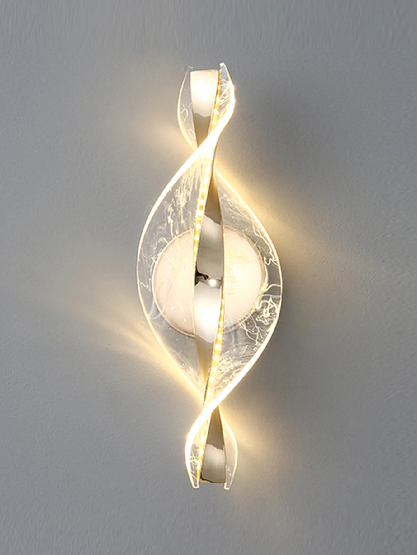 Acrylic 1pc Gold/Black Modern Wall Sconce for Hallways, Bedrooms and other Home Decor, LED Outdoor Wall Sconce