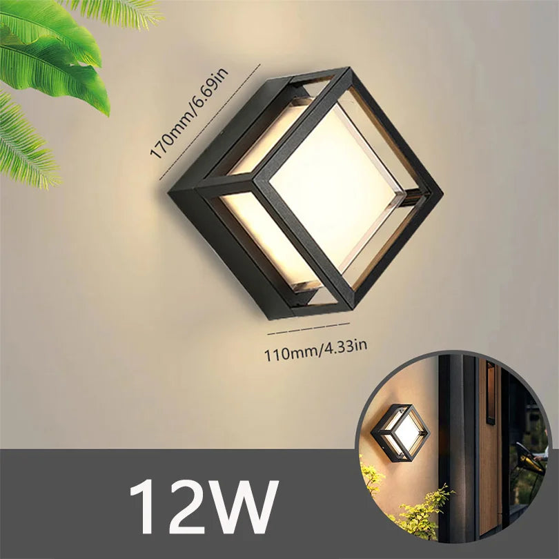 Led Outdoor Wall Light Waterproof IP66  Led Outdoor Lighting Porch Lights Balcony Garden Lights Outdoor Wall Lamp garden lights